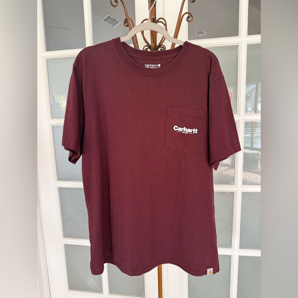 Carhartt Men's Burgundy Short Sleeve Tee
